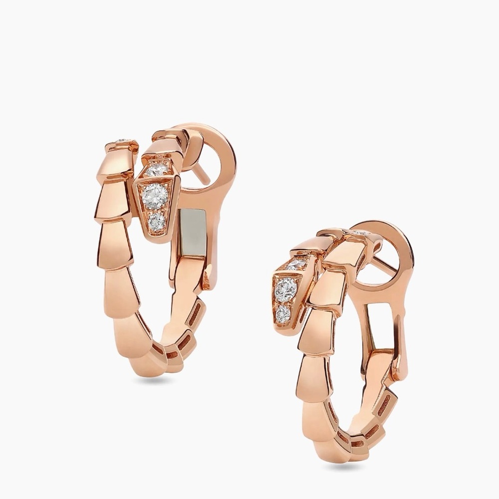 Elegant Rose Gold Hoop Earrings